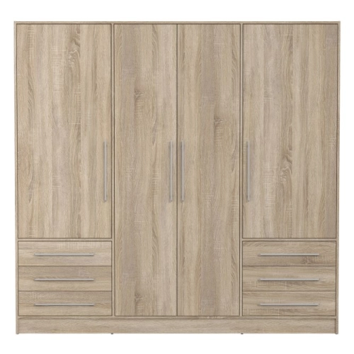 Szafa ubraniowa 207 cm Kolor Dąb Sonoma